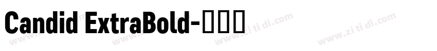 Candid ExtraBold字体转换